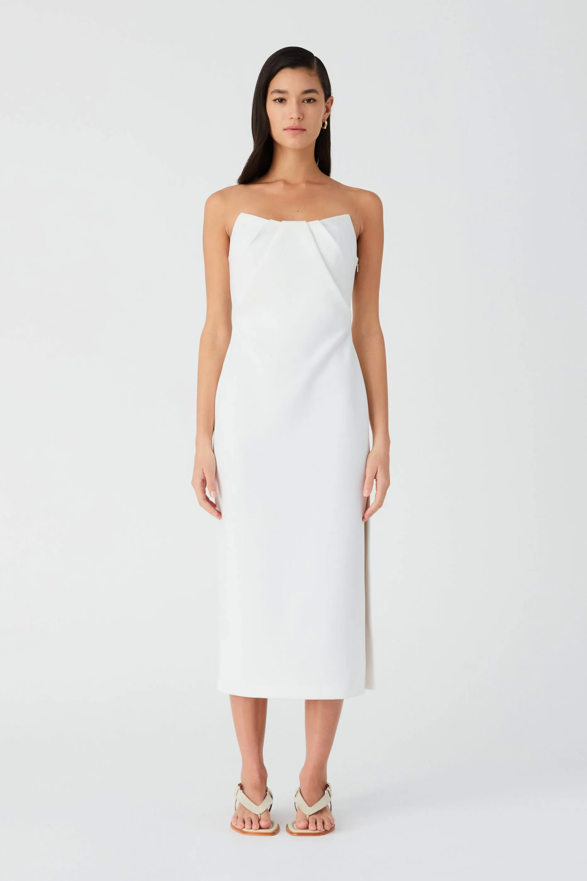 MARCY CREPE MIDI DRESS