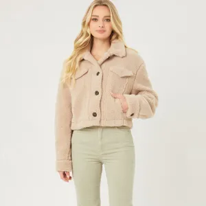 Maria Teddy Cropped Jacket