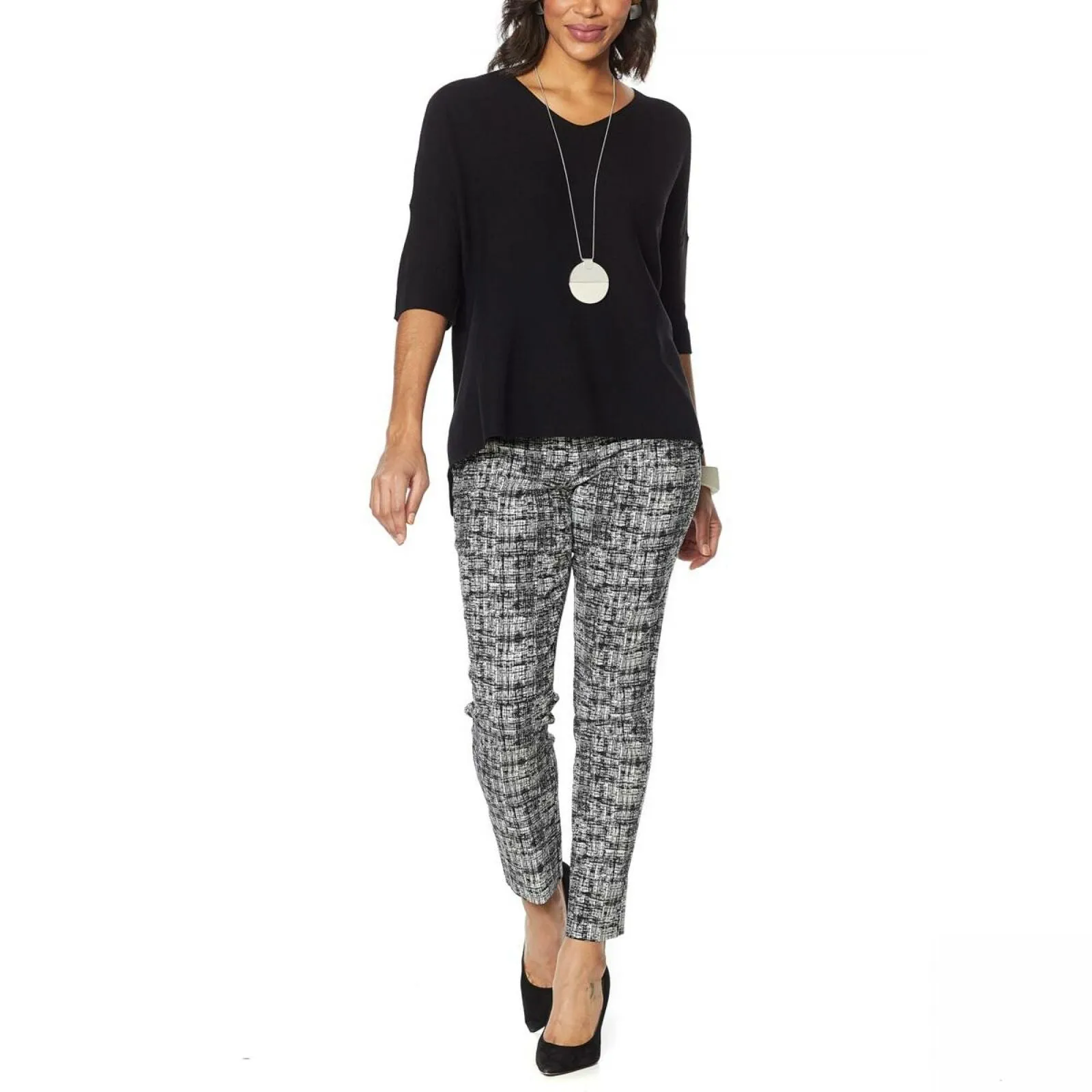 MarlaWynne Women's Petite Stretch Twill FLATTERfit Pants With Pockets