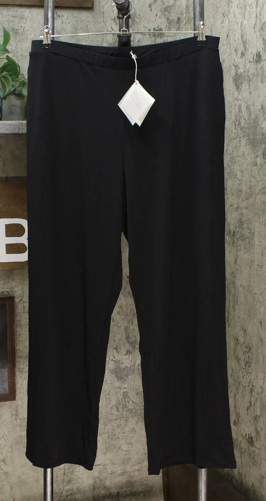 MarlaWynne WynneLayers Women's Straight Leg Matte Jersey Pull On Pants