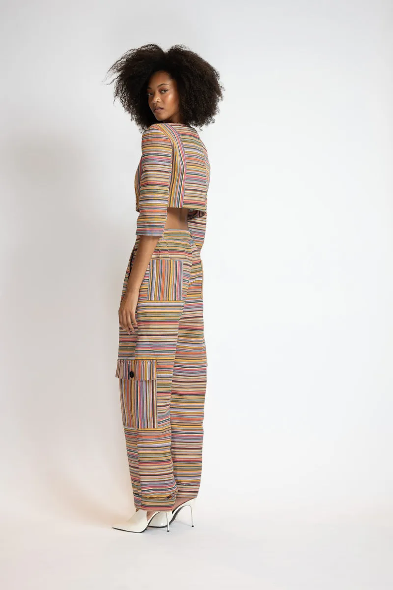 Mashru Jacquard Boxy Top