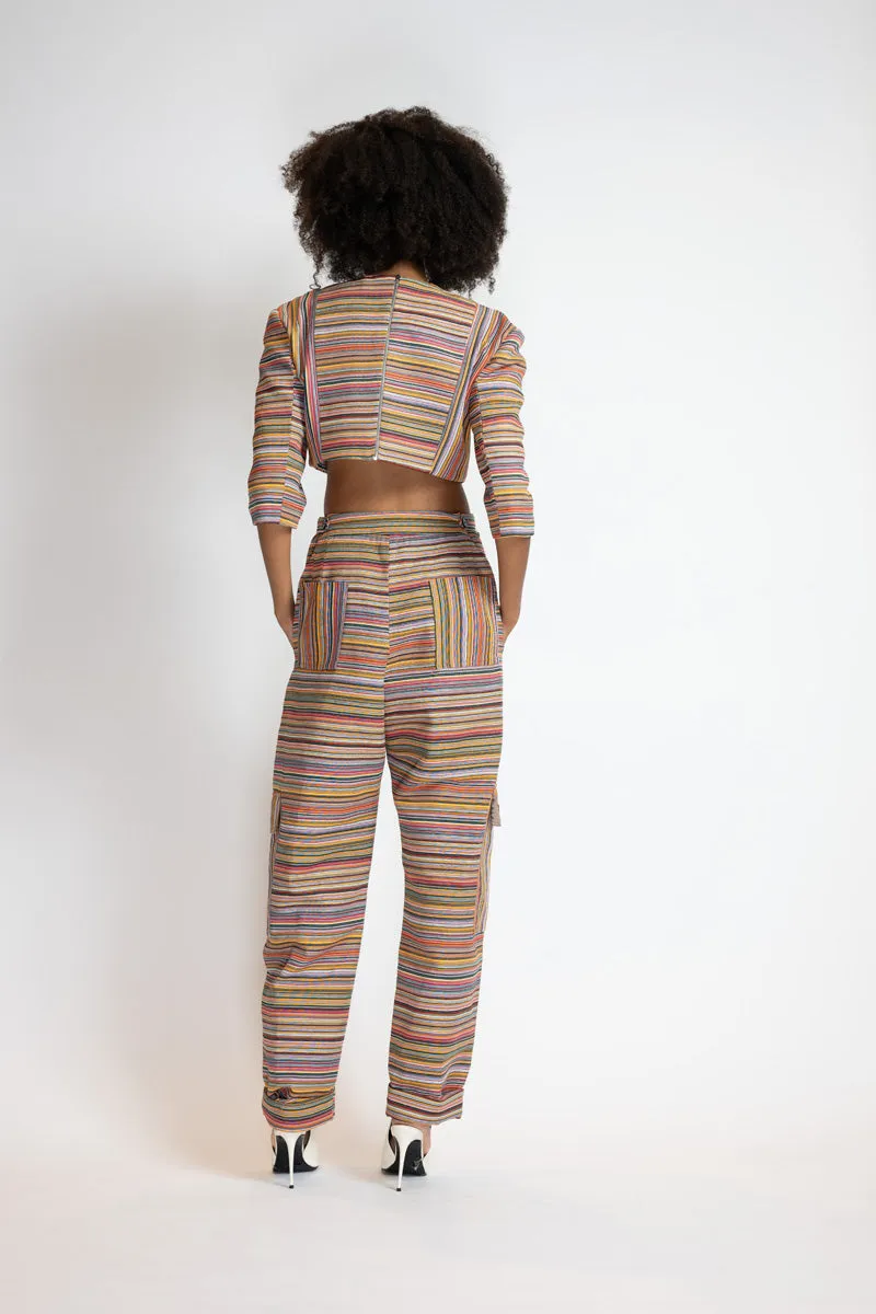 Mashru Jacquard Boxy Top
