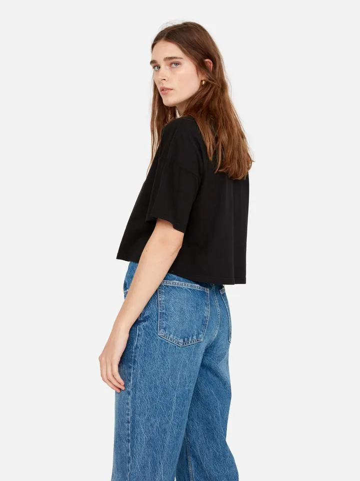 MATE The Label Boxy Cropped Crew (Black) - FINAL SALE
