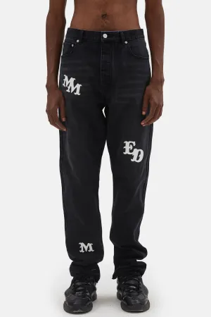 MEDM PATCHES DENIM PANTS