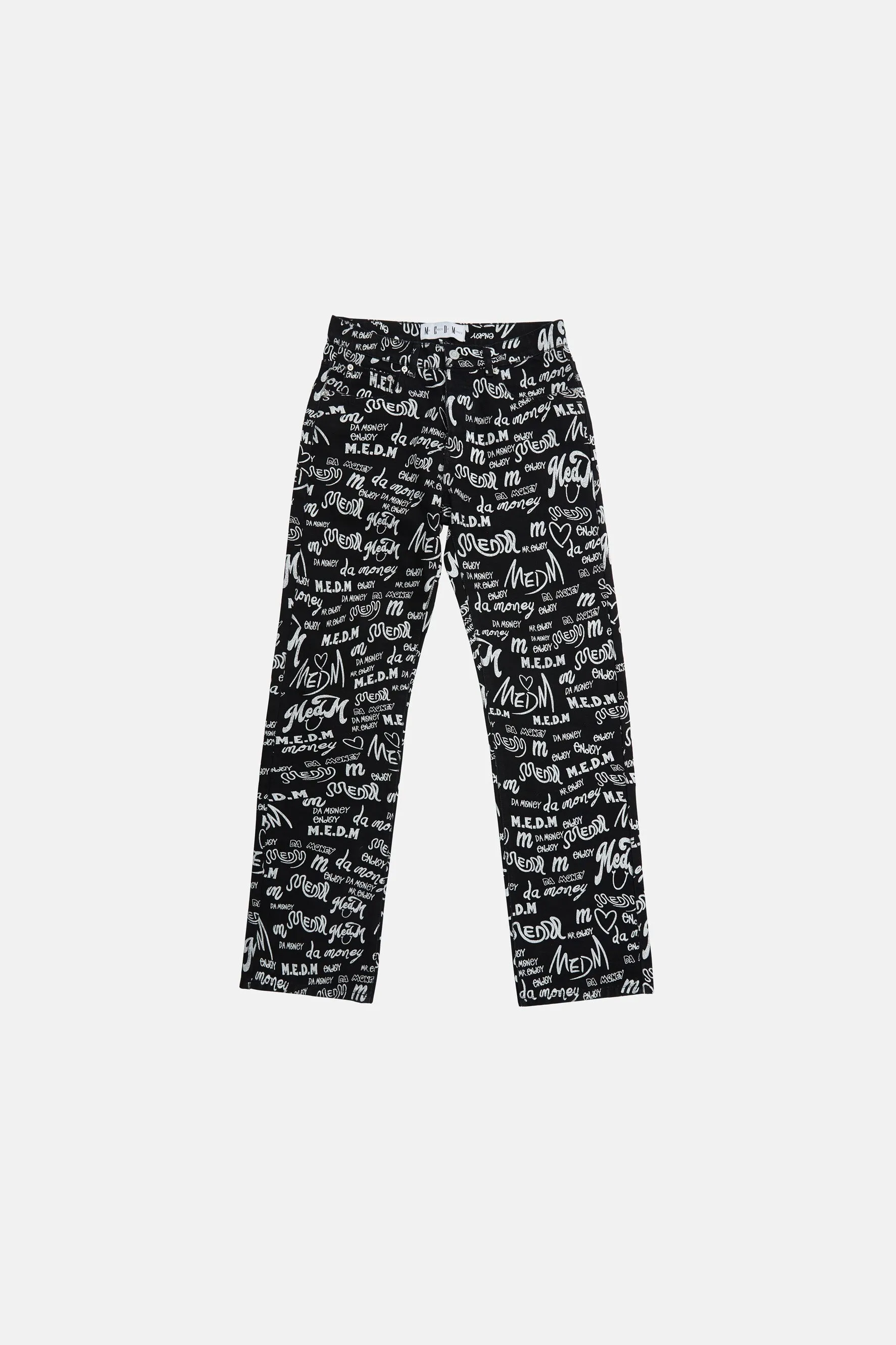 MEDM PATTERN PRINT DENIM PANTS