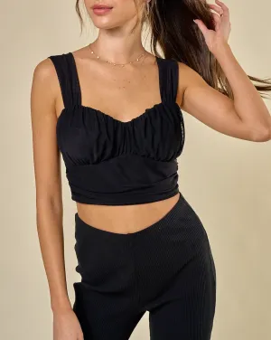 Mesh Ruched Crop Top