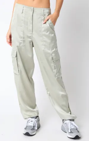 Mid Rise Straight Leg Cargo Pants