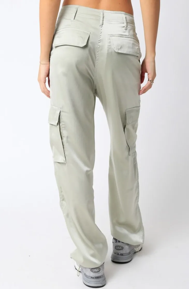 Mid Rise Straight Leg Cargo Pants