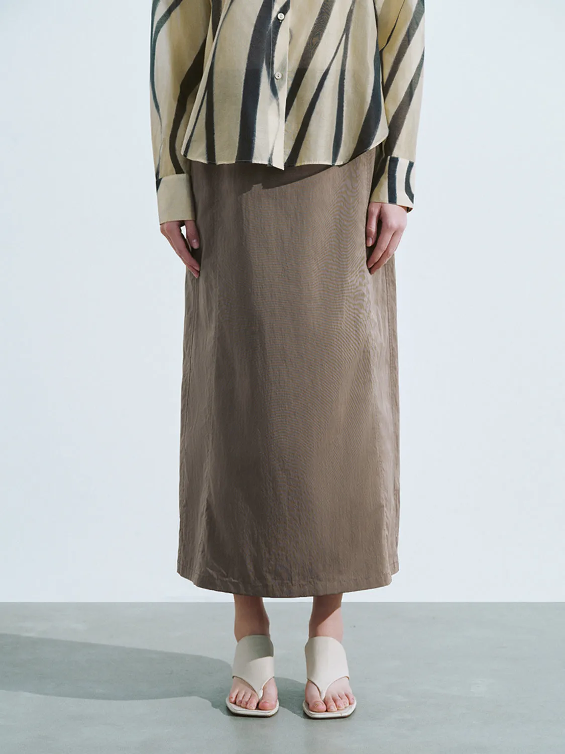 Midi A-Line Skirt