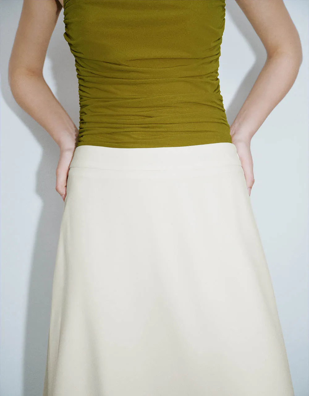 Midi A-Line Skirt