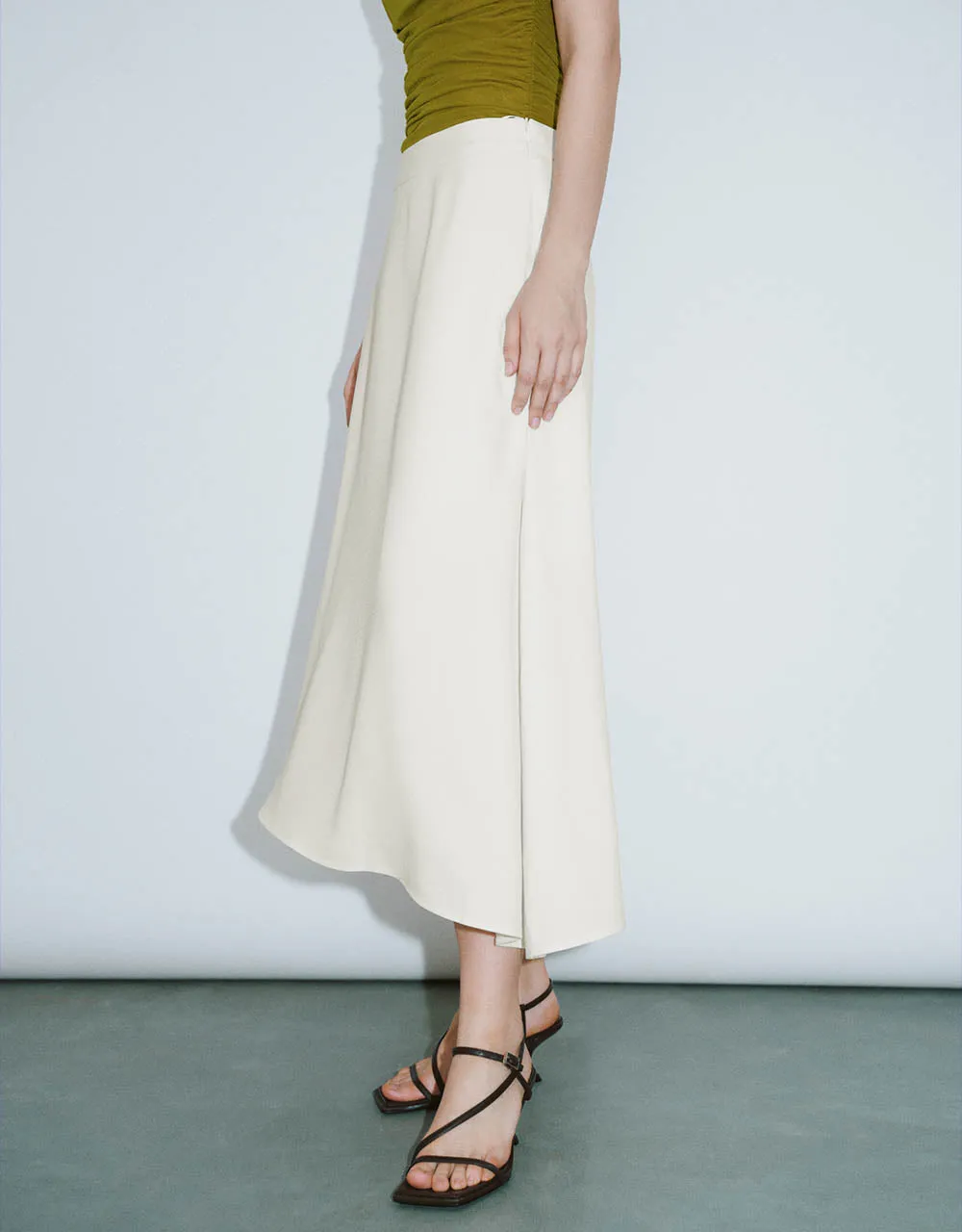 Midi A-Line Skirt