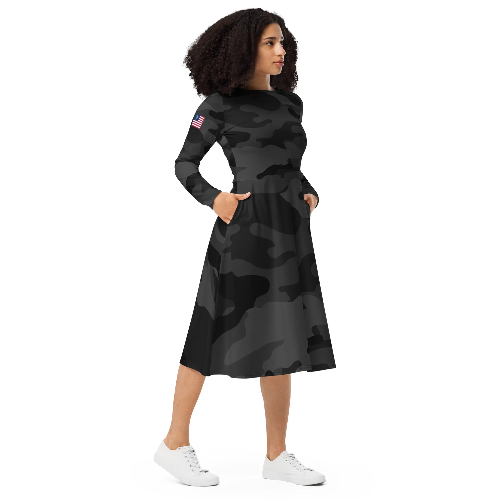 Midi Dress - Black Camo 2.0