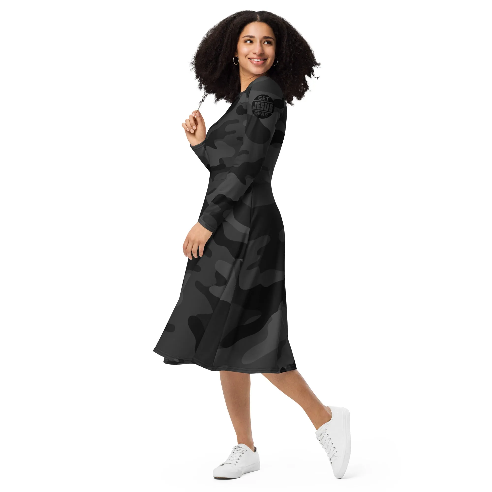 Midi Dress - Black Camo 2.0