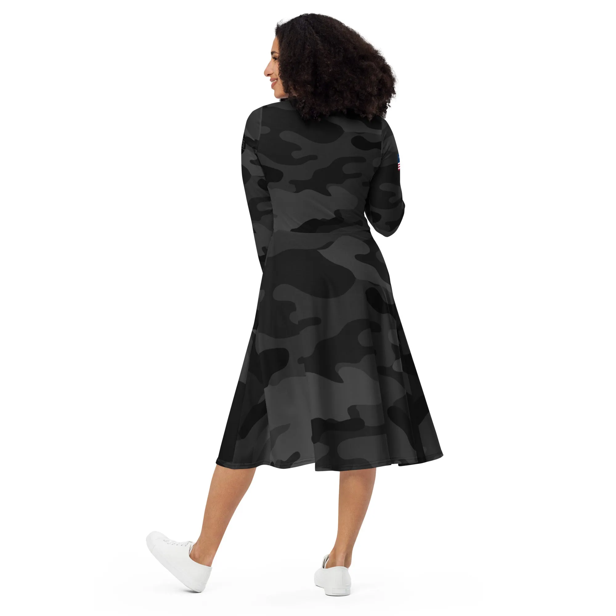 Midi Dress - Black Camo 2.0