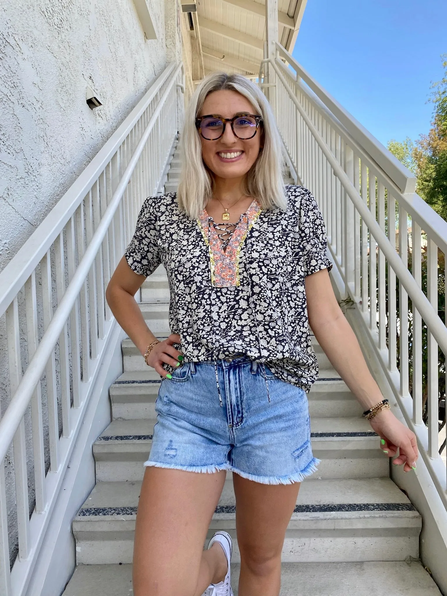 Midnight Florals Blouse