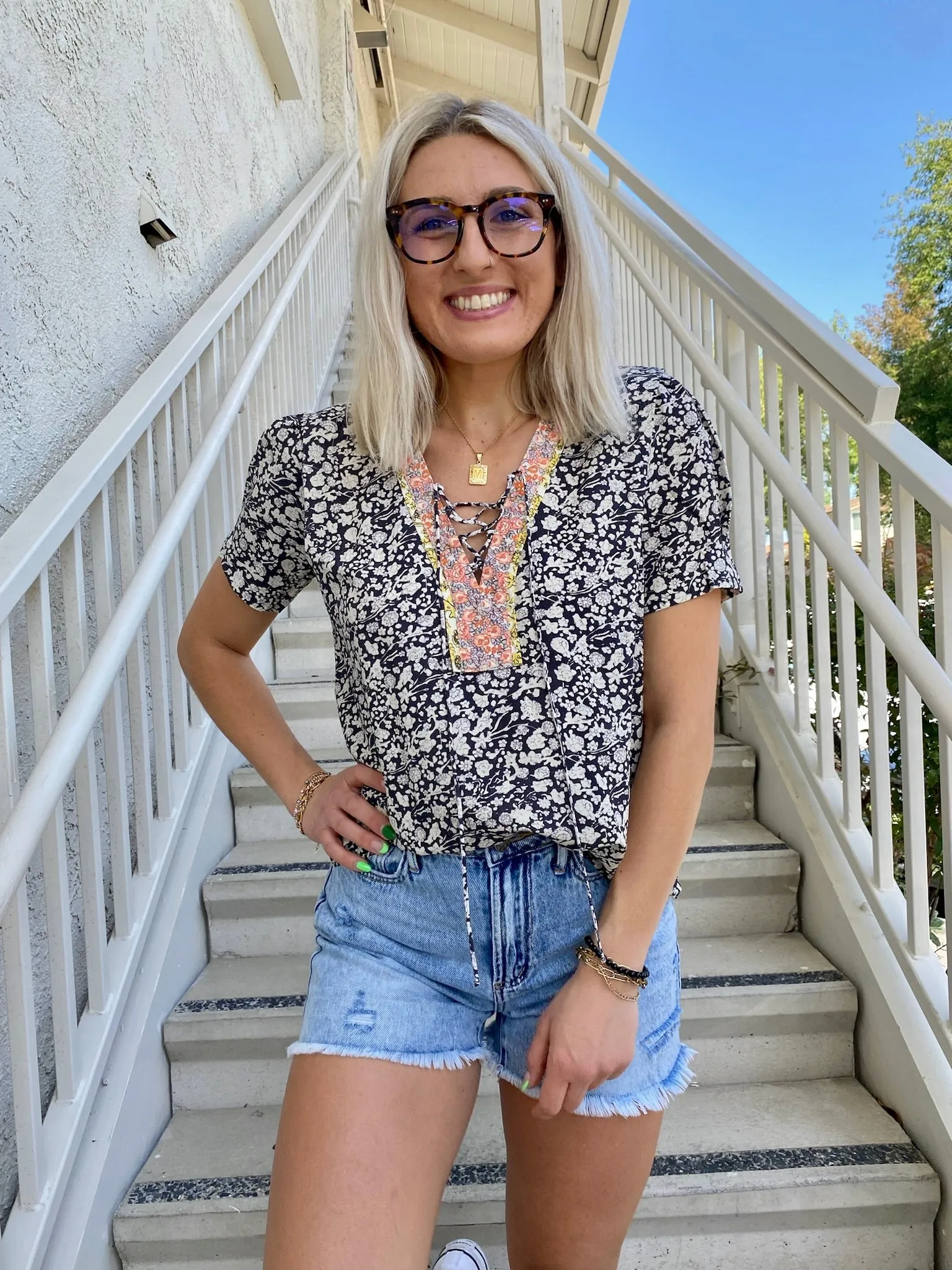 Midnight Florals Blouse
