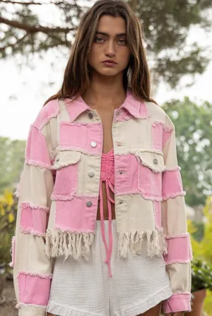 Milo Pink Frayed Jacket