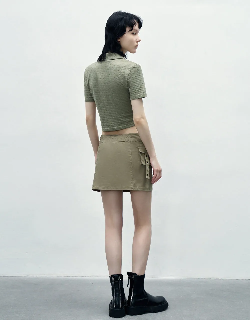 Mini A-Line Skirt With Pockets