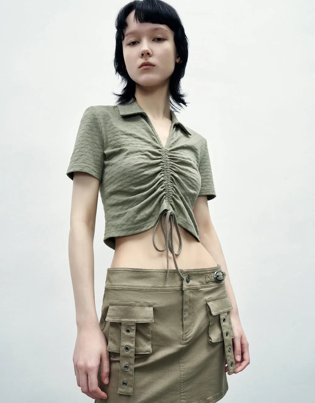 Mini A-Line Skirt With Pockets