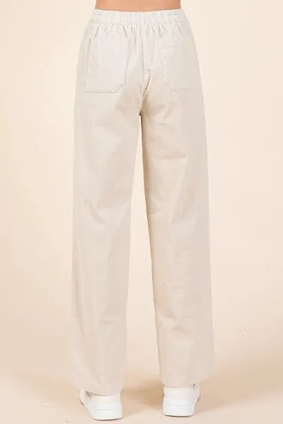 Mittoshop Corduroy Back Elastic Waist Pants