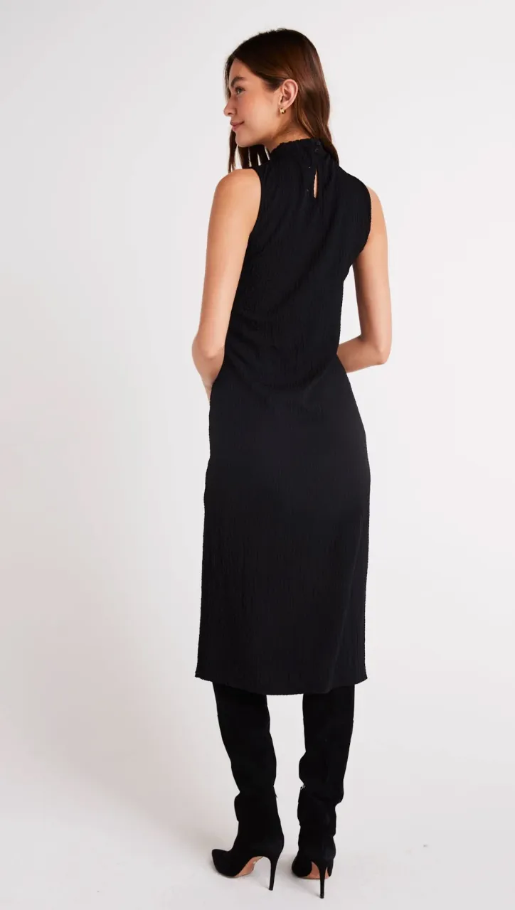 Mock Neck Midi Dress
