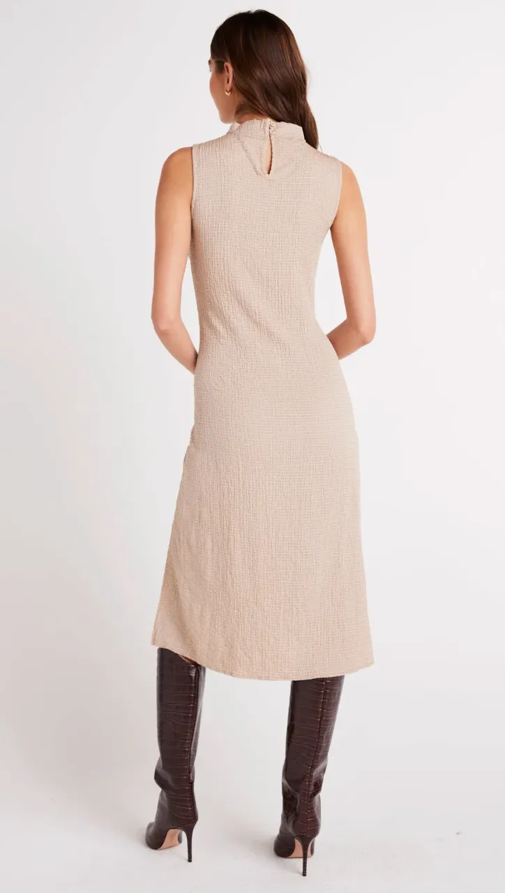 Mock Neck Midi Dress