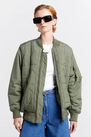 Monogram Bomber Jacket Olive