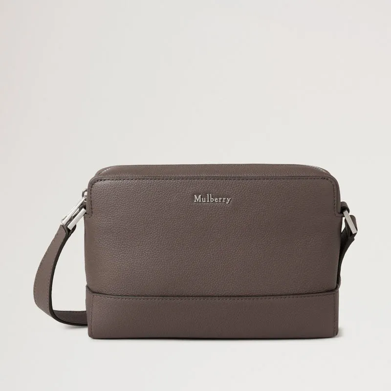 MULBERRY Small Farringdon Messenger in Taupe Brown Small Pebble Grain