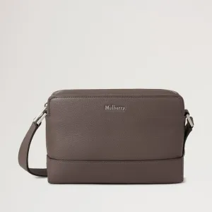 MULBERRY Small Farringdon Messenger in Taupe Brown Small Pebble Grain