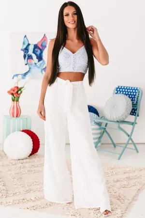 My Inspiration High Waisted Wide Leg Pants (Ivory)