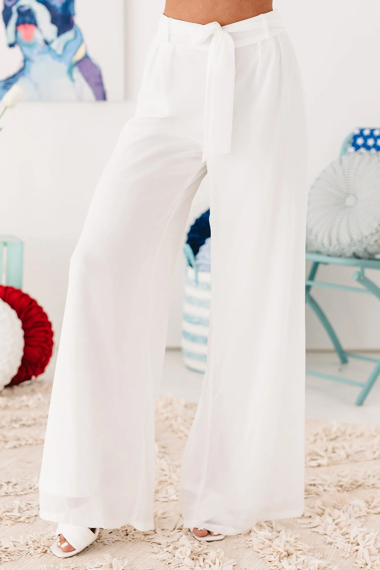 My Inspiration High Waisted Wide Leg Pants (Ivory)