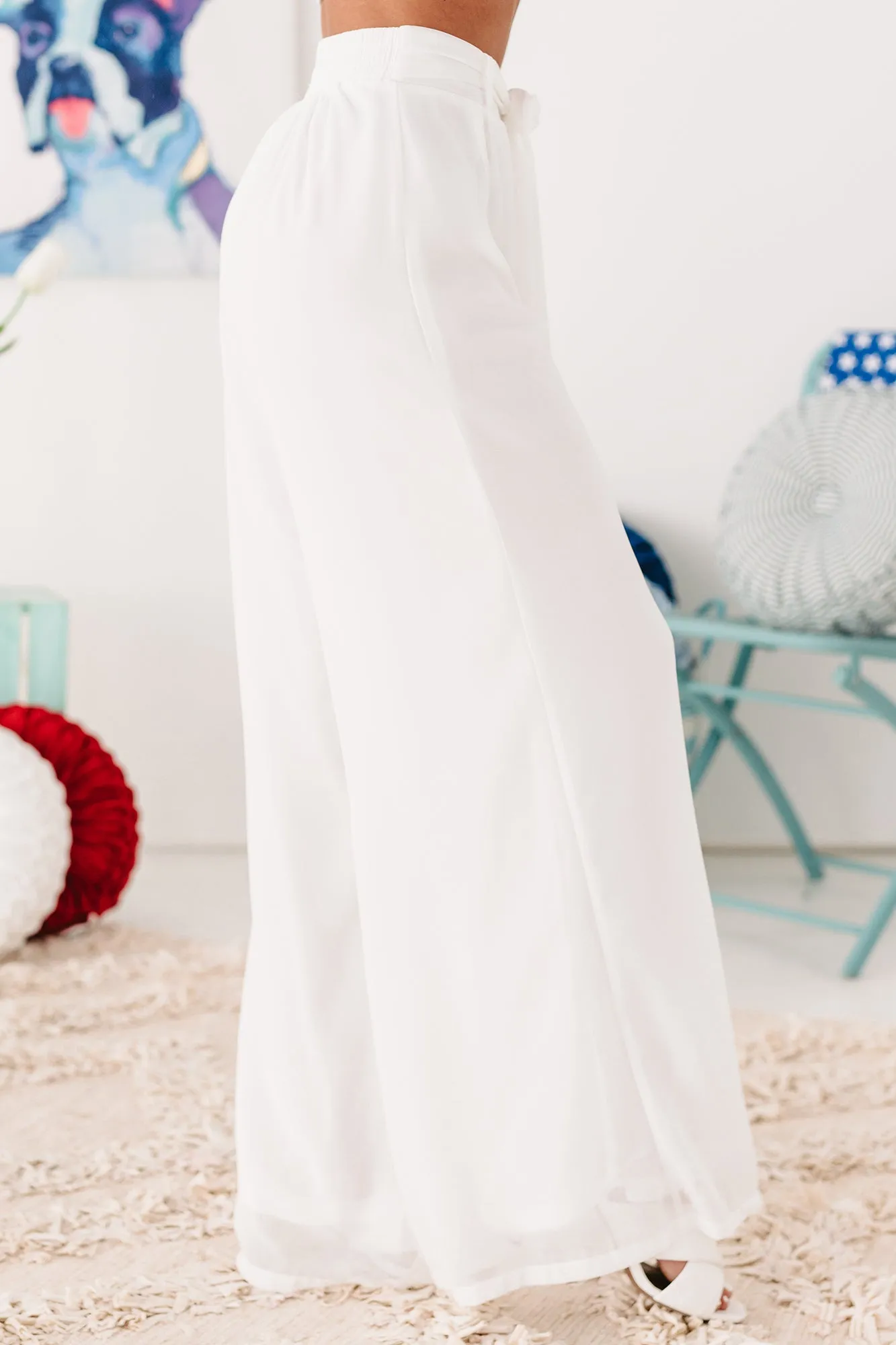 My Inspiration High Waisted Wide Leg Pants (Ivory)