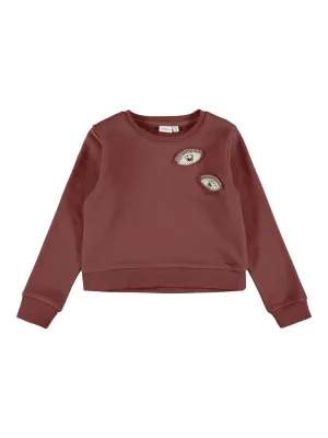 NAME IT | Kid Girl Rimette Boxy Crop Sweat Jumper