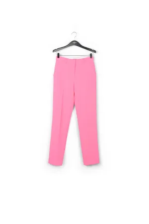 Neon pink straight-leg pants