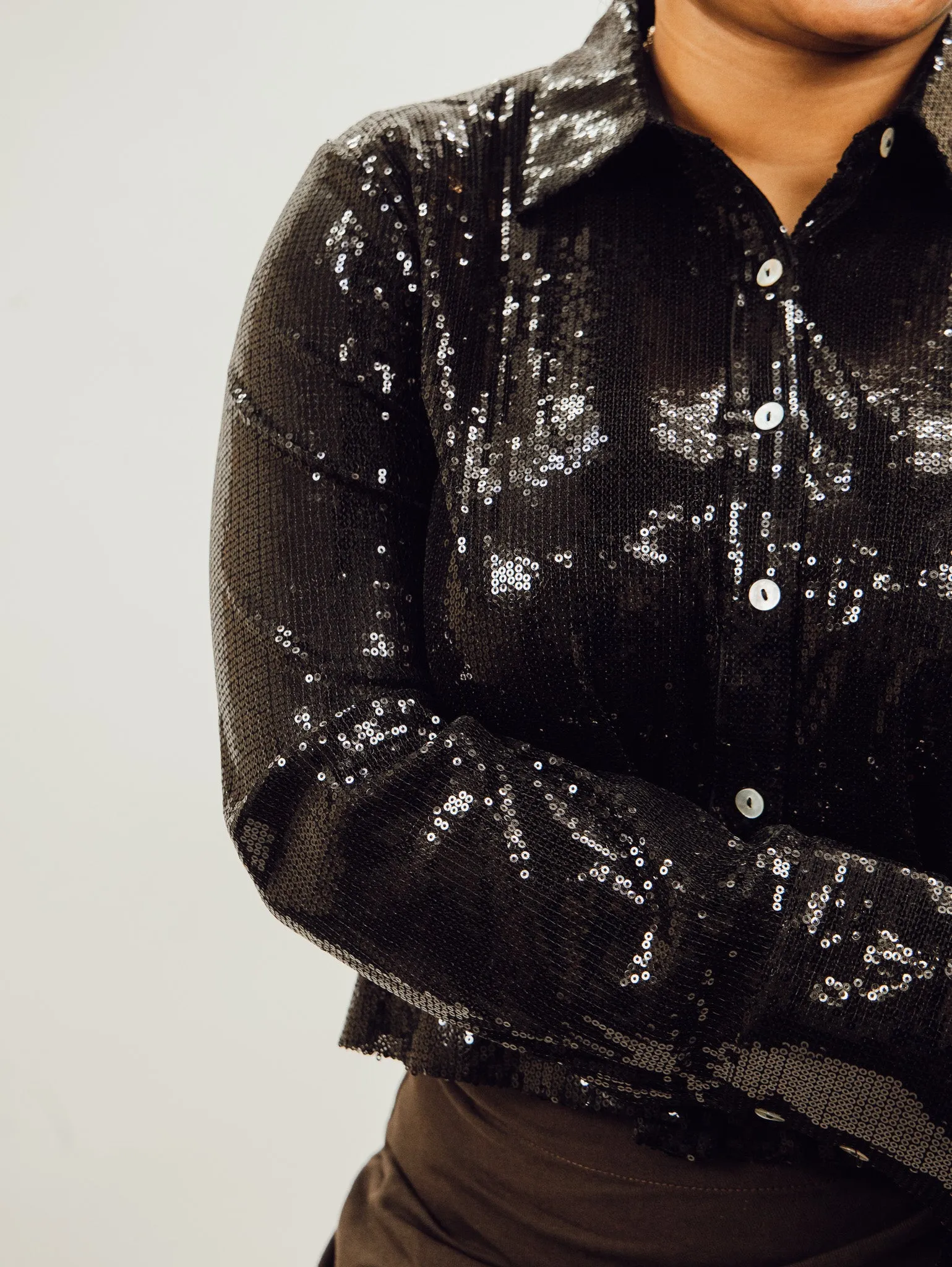 Nia Bardot Shirt - Black