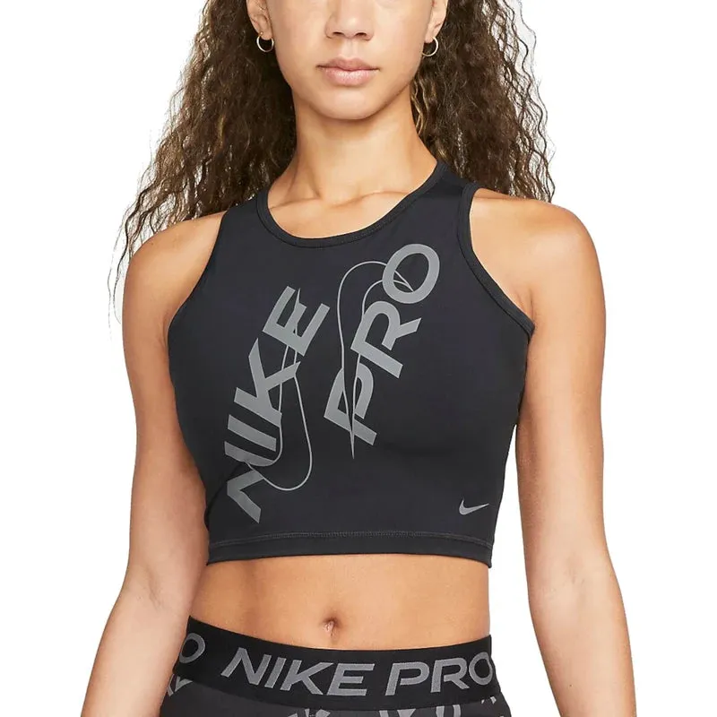 Nike Pro Dri-FIT Women's Crop Tank Top GRX (Black)
