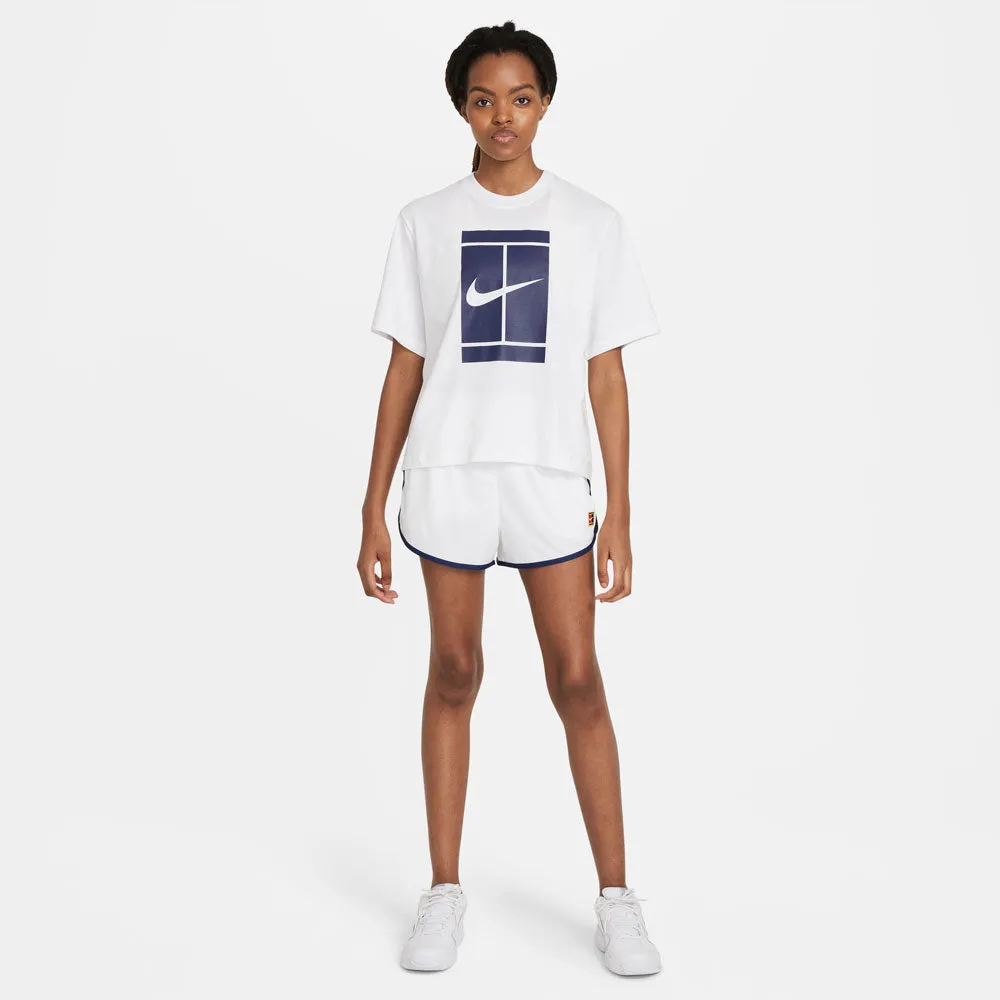 Nike Women's Seasonal NikeCourt Top (White/Purple)