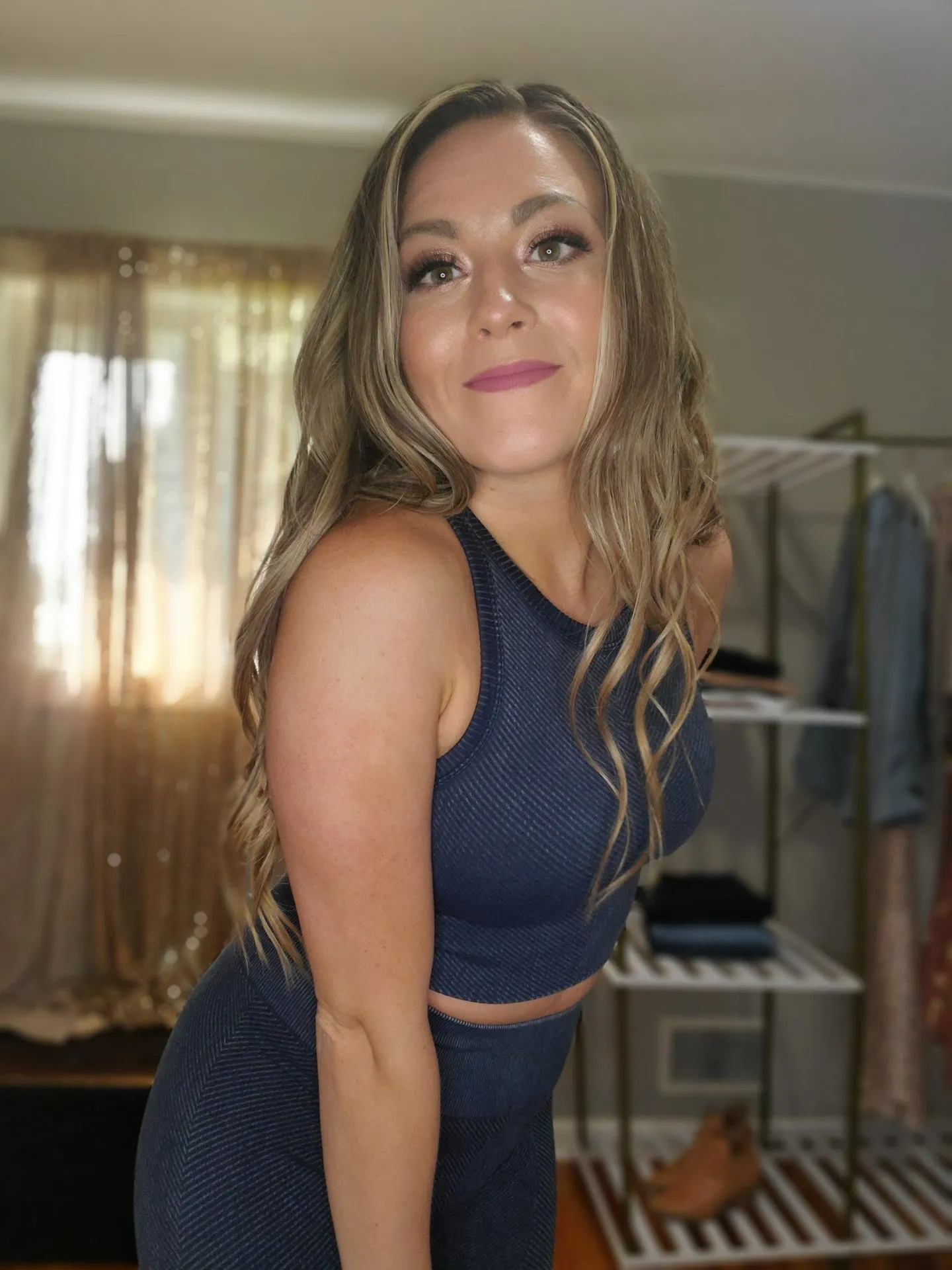 NikiBiki Vintage Chevron High-Neck Crop Top