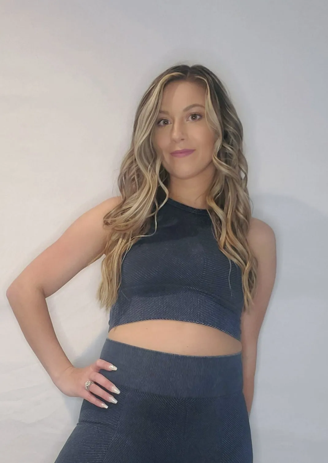 NikiBiki Vintage Chevron High-Neck Crop Top