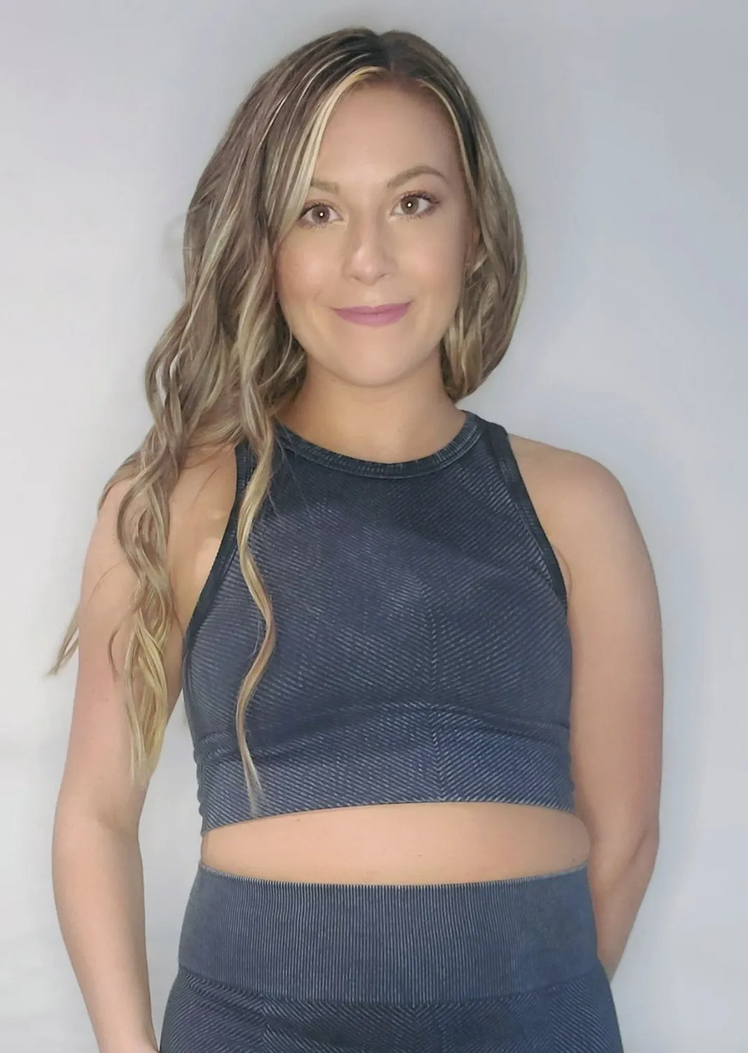NikiBiki Vintage Chevron High-Neck Crop Top