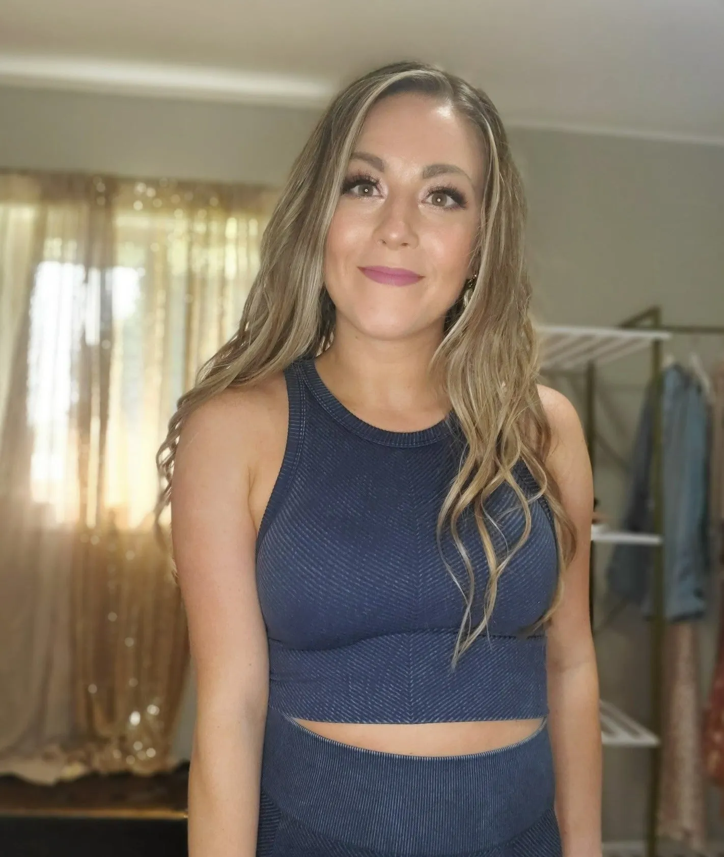 NikiBiki Vintage Chevron High-Neck Crop Top