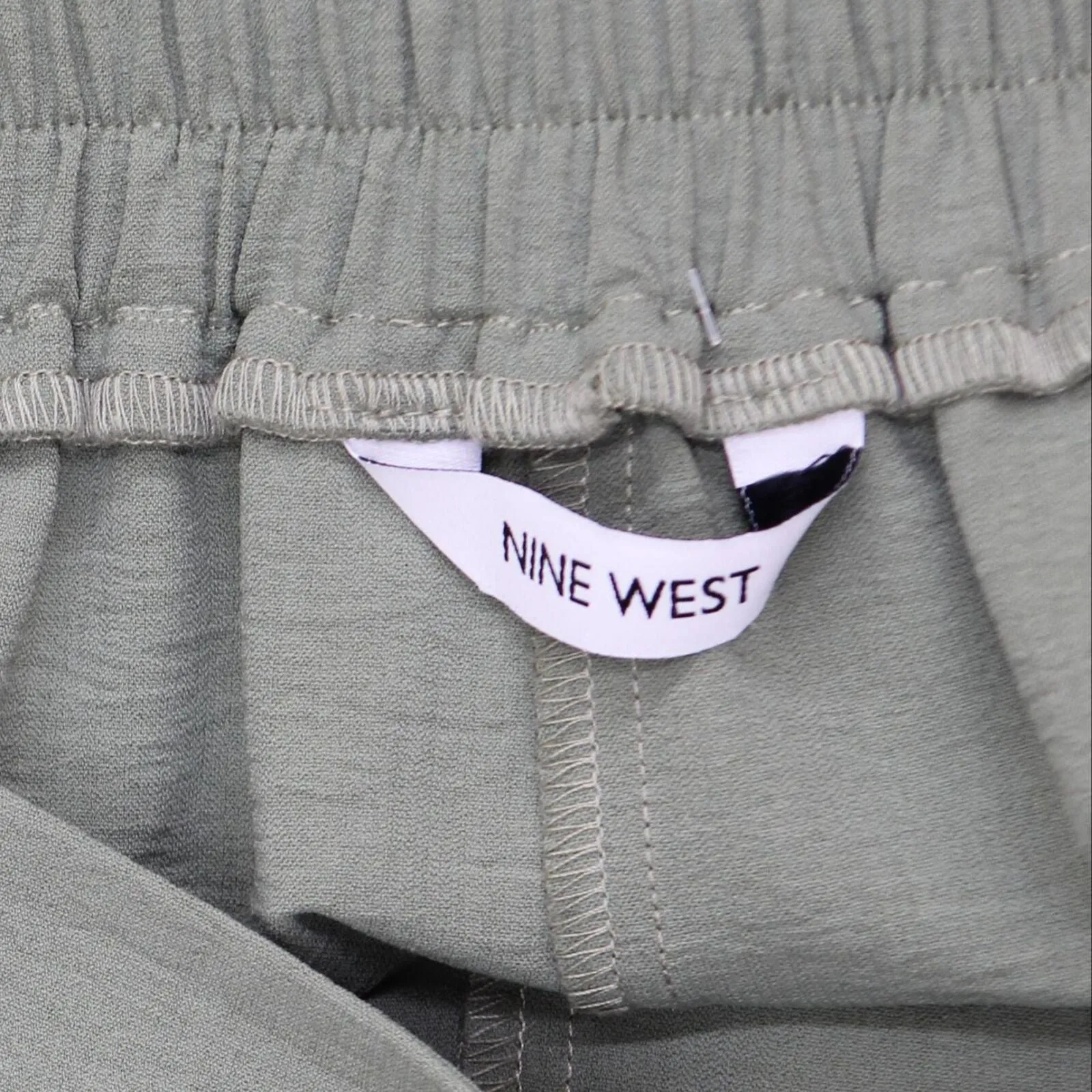 Nine West Womens Wide Leg Elastic Waist Dress Pants 165fa552bcdab7 Green M