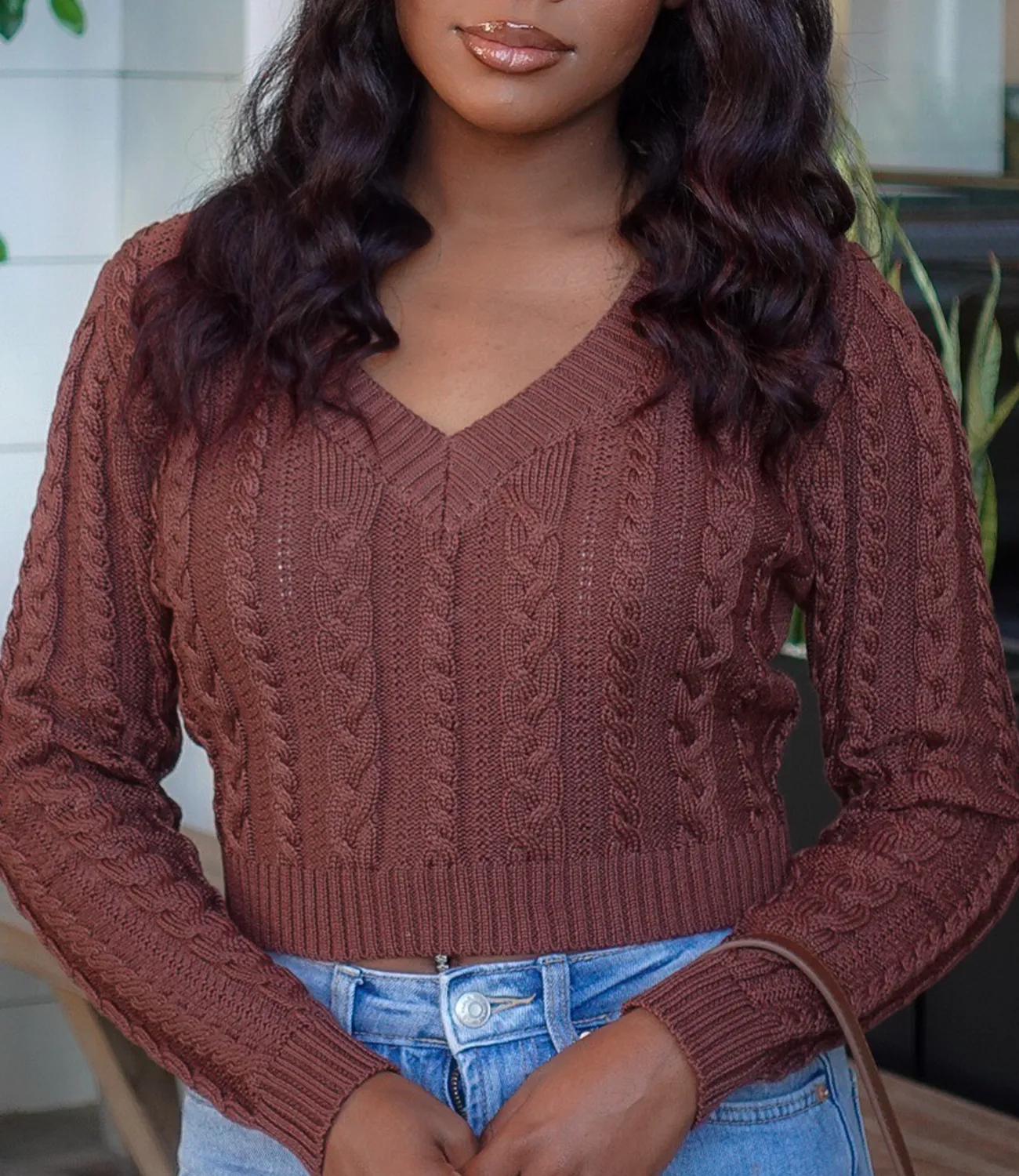 Noel Knitted Sweater(Brown)