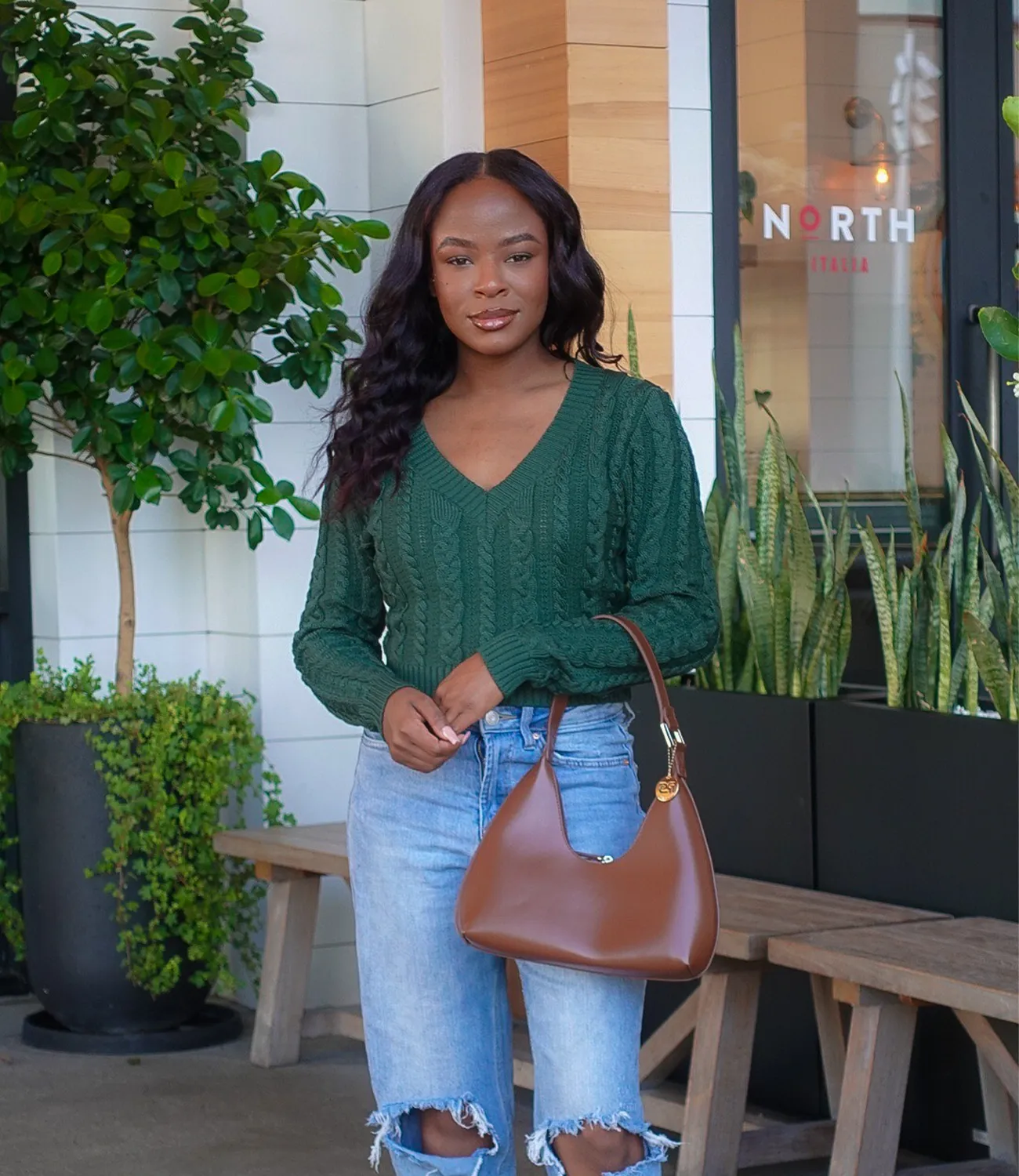 Noel Knitted Sweater(Emerald)