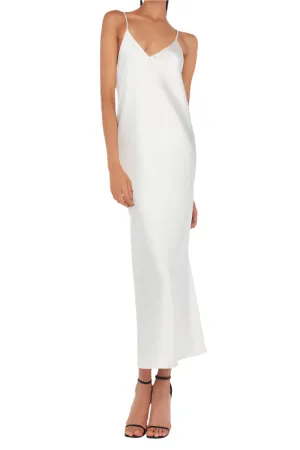 Norma Kamali Bias Slip Dress To Midcalf Snow White