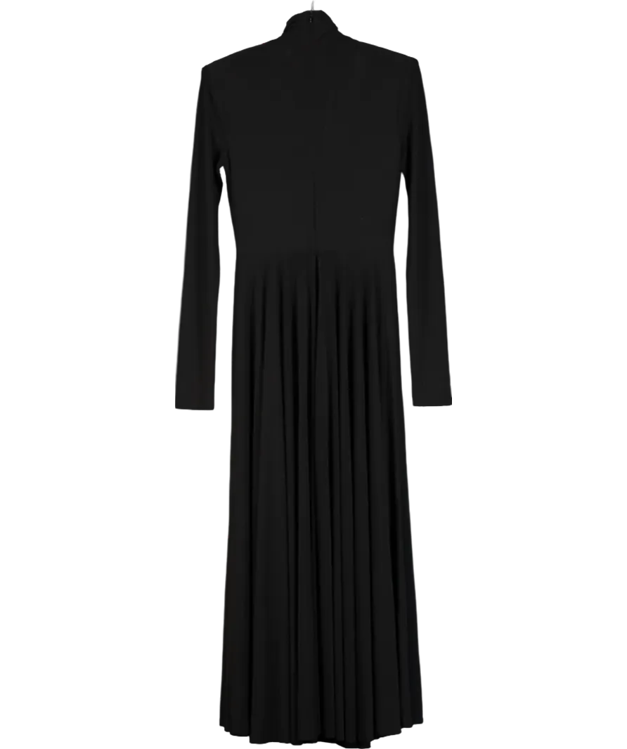 Norma Kamali Black Turtle Neck Midi Dress UK XS