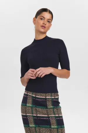 NUBIA SS PULLOVER CROPPED - Dark Sapphire