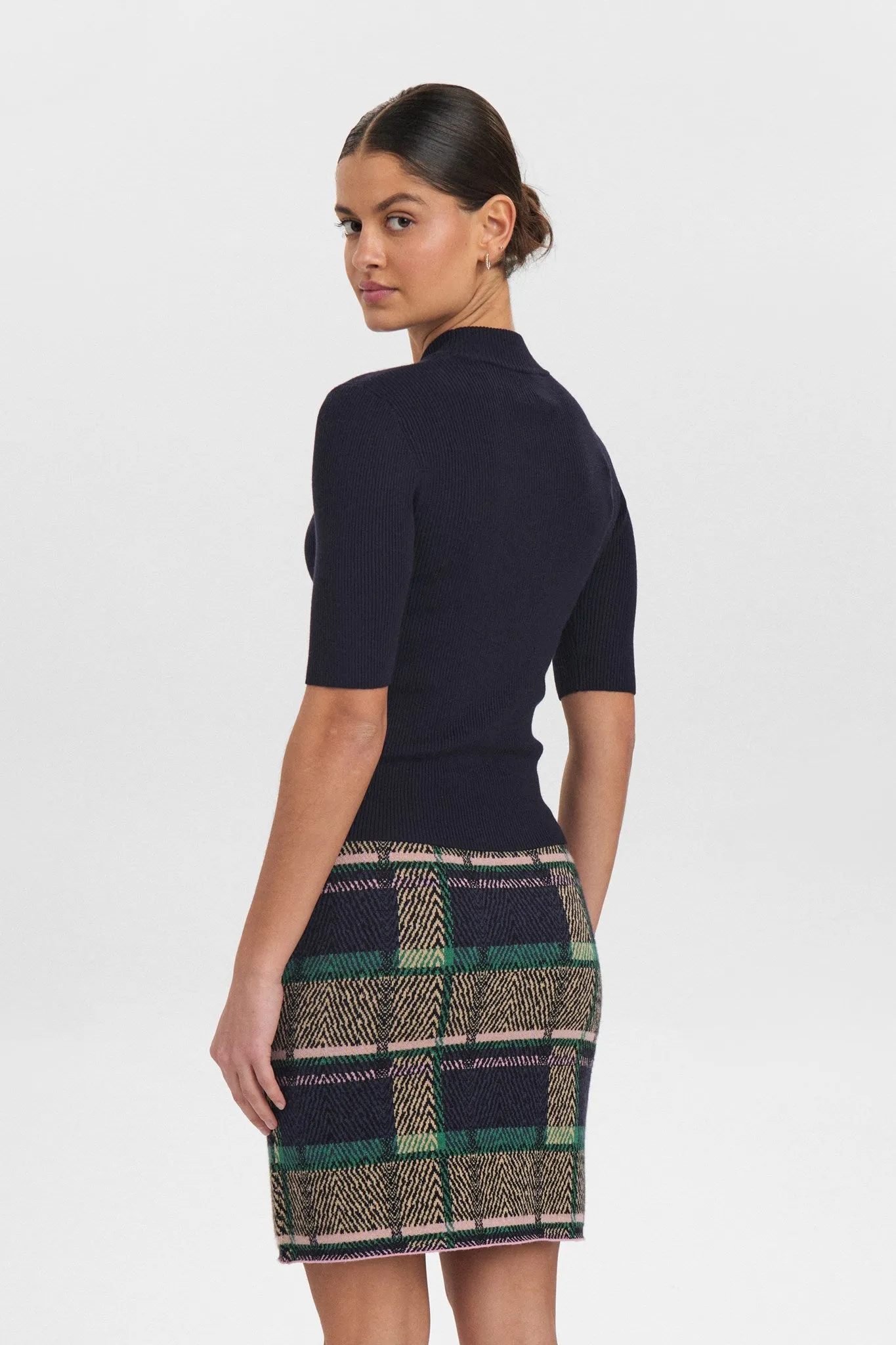 NUBIA SS PULLOVER CROPPED - Dark Sapphire