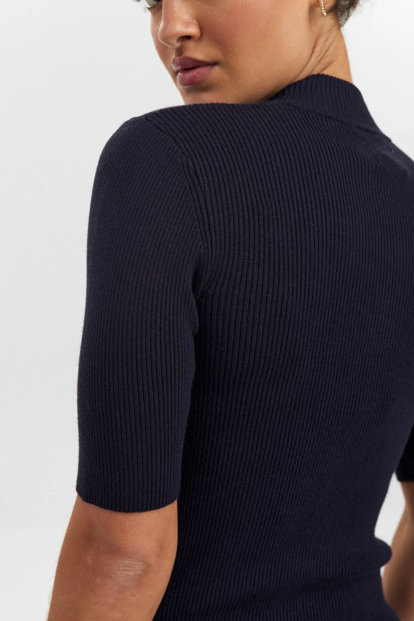 NUBIA SS PULLOVER CROPPED - Dark Sapphire