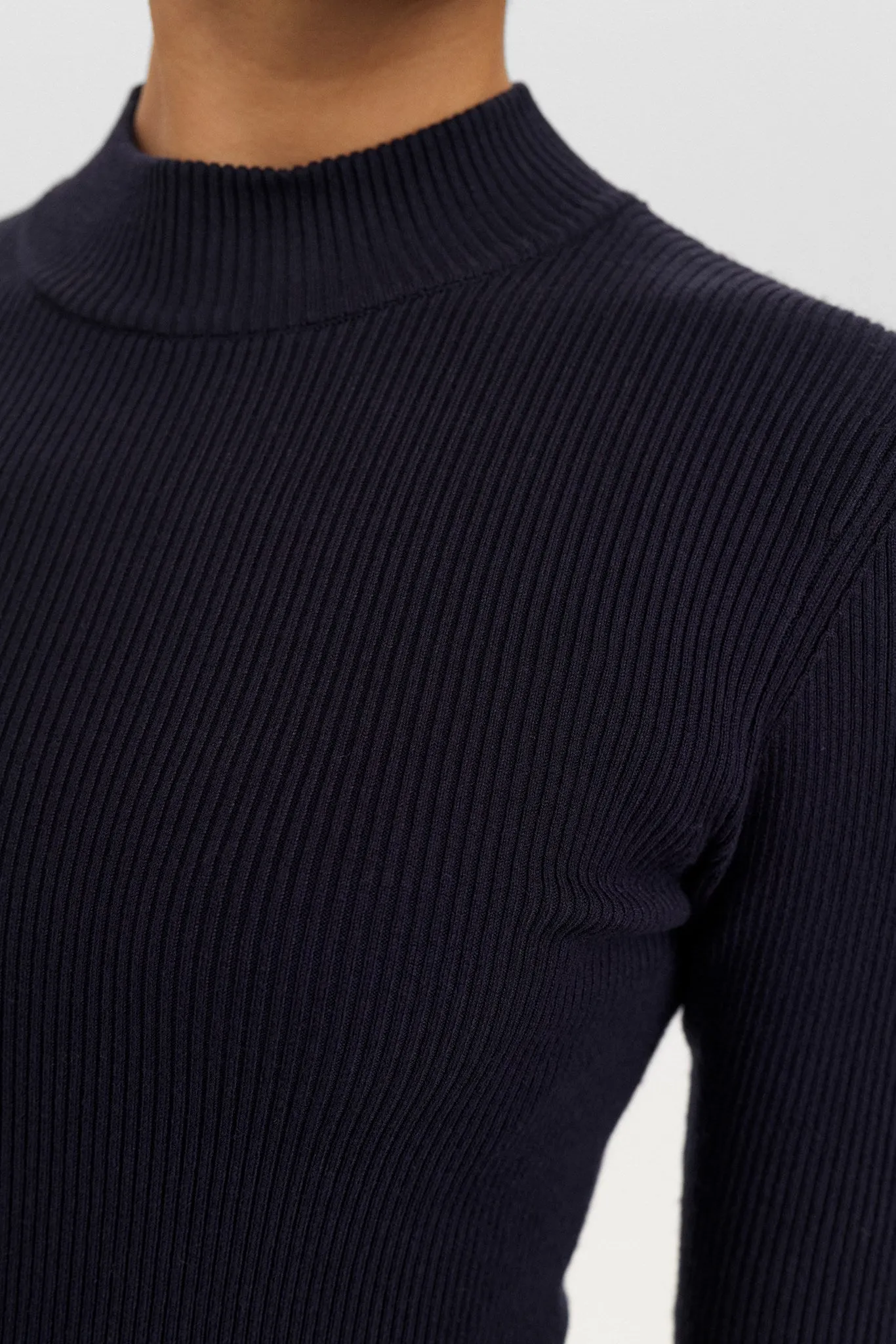 NUBIA SS PULLOVER CROPPED - Dark Sapphire